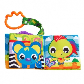 Playgro Ден във фермата - Текстилна книжка гризалка 3м+